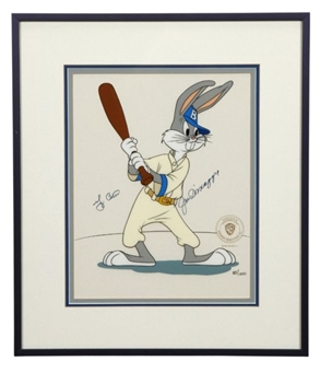 Joe DiMaggio & Yogi Berra Signed Bugs Bunny Limited Edition No. 85/100  (Upper Deck)